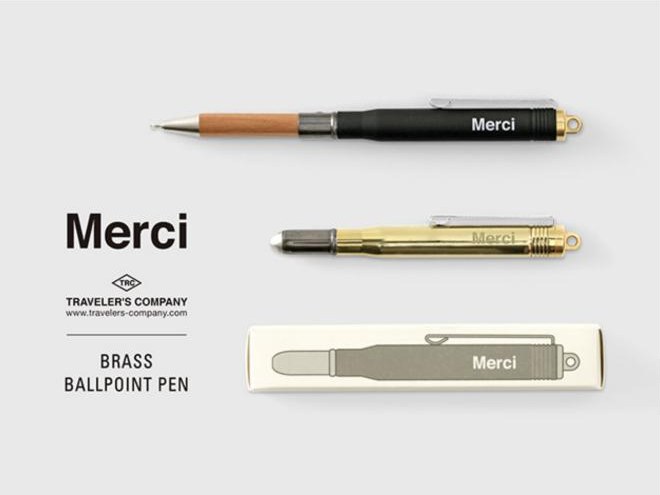 Stylo bille en laiton TRAVELER'S COMPANY pour Merci