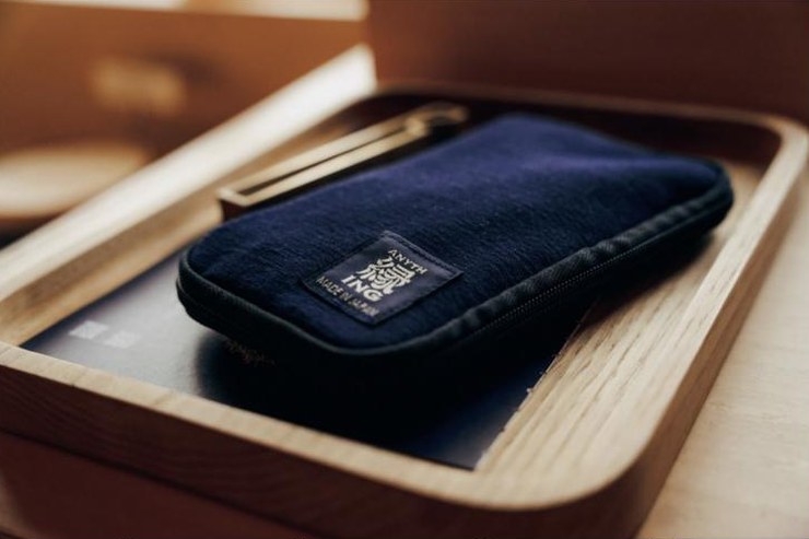 Pochette à stylos Anything × Robinson bleu marine