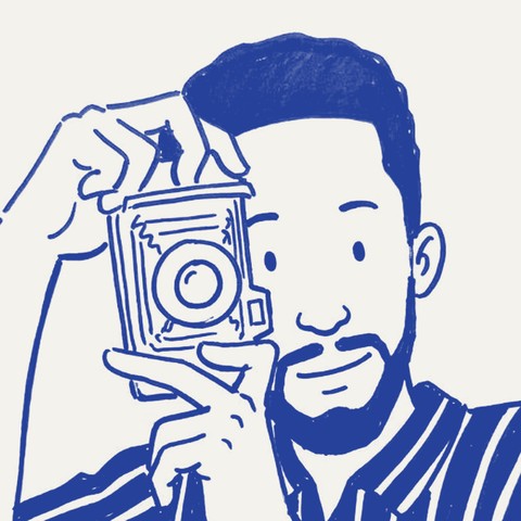 Portrait illustré d'Andy Kibingwa