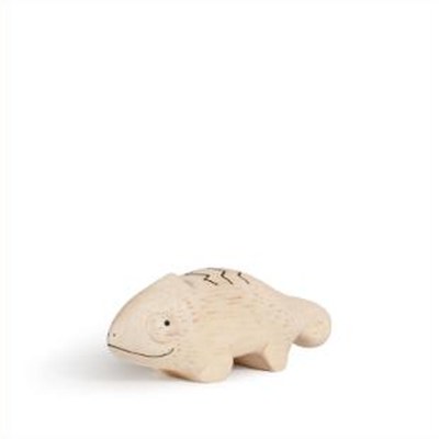 Caméléon en bois