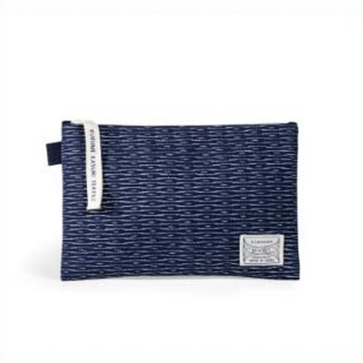 Pochette M Vague ondulée Marine/Blanc