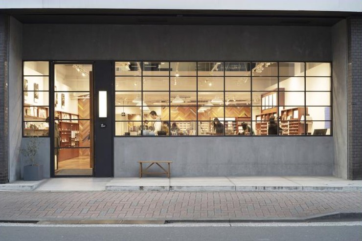Façade de la papeterie Kakimori à Kuramae, Tokyo