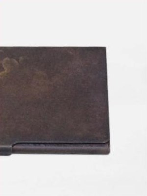 Porte-carte de visite en laiton patiné