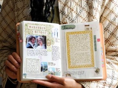 Hobonichi Techo personnalisé, tenu ouvert