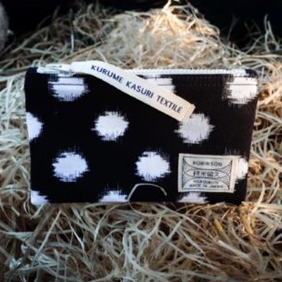 Pochette Pois Marine/Blanc